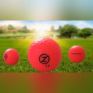 BRAND NEW ZERO FRICTION SPECTRA MATTE NEON RED GOLF BALL #11